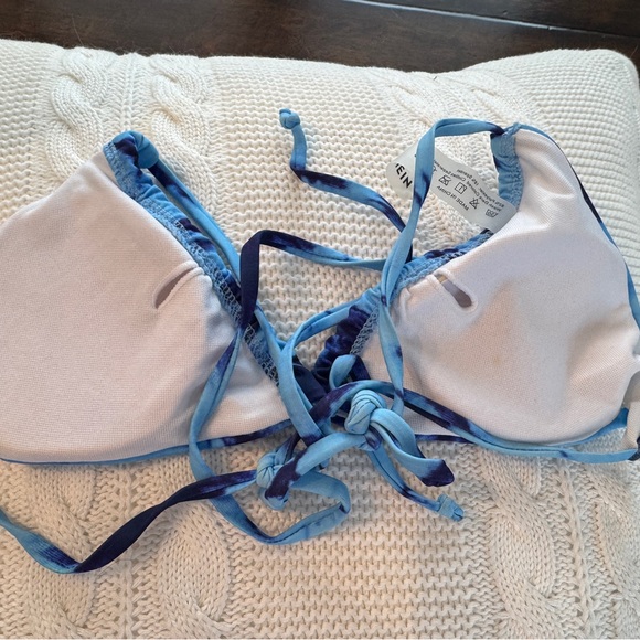 Shein Blue Tie-Dye Bikini Top- Size S - Picture 2 of 5